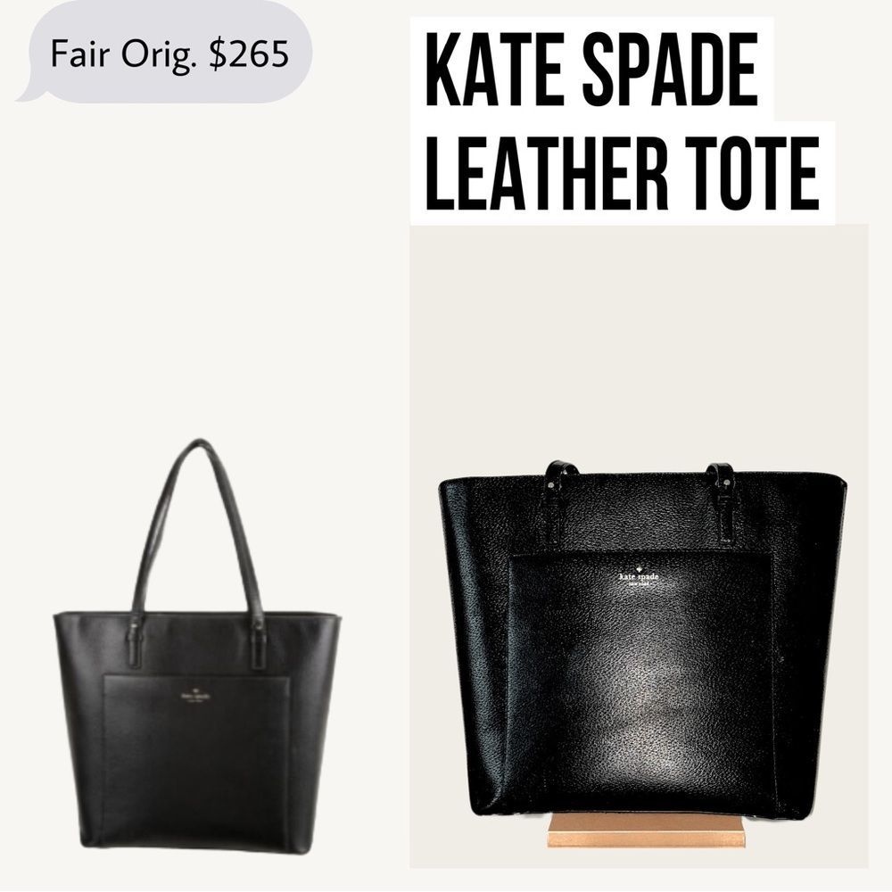 FOR @camilleherna395 kate spade Black Leather Tote